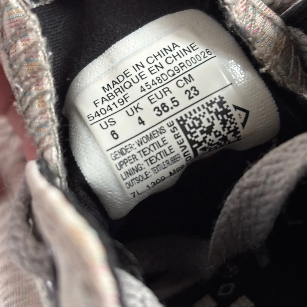 Converse Low Top Rainbow Diamond Shimmer Shoes Sneakers Size 6 - Picture 15 of 15